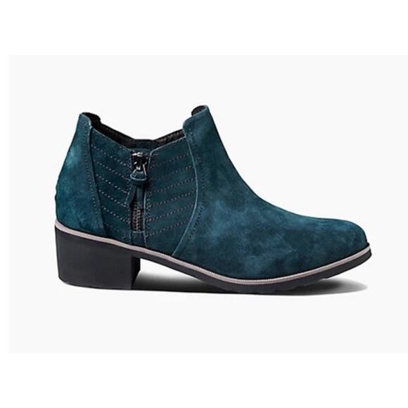 REEF Voyage Low Ankle Suede Forest Green Booties Size 9 PRISTINE CONDITION - Picture 1 of 11